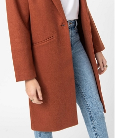 manteau femme aspect drap de laine brunI653401_2
