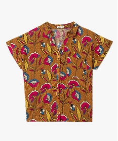 chemise femme imprimee a manches courtes multicoloreI654701_4