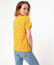 chemise femme imprimee a manches courtes multicolore chemisiersI654801_3