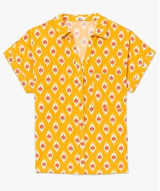 chemise femme imprimee a manches courtes multicolore chemisiersI654801_4