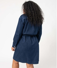 robe en jean femme grande taille forme chemise bleuI665201_3