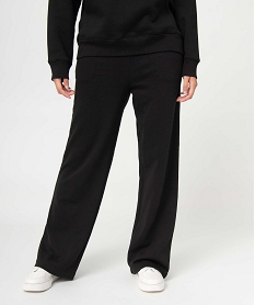 GEMO Pantalon de jogging pour femme coupe ample Noir