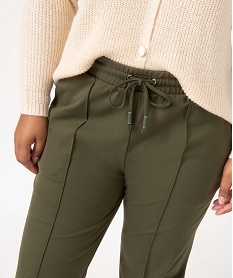 pantalon femme grande taille avec couture sur lavant vert leggings et jeggingsI673201_2