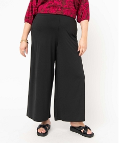 GEMO Pantalon femme grande taille ample et fluide Blanc