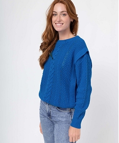 TEE-SHIRT NOIR PULL BLEU