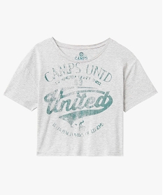 tee-shirt femme a manches courtes inscription xxl - camps united grisI687401_4