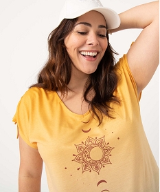 tee-shirt femme grande taille loose en maille fluide multicoloreI689701_1