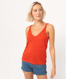 49RENIM bleu TEE-SHIRT ORANGE