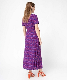robe de grossesse imprimee forme portefeuille violetI702401_3