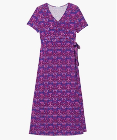 robe de grossesse imprimee forme portefeuille violetI702401_4