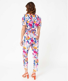 combinaison pantalon femme a motifs fleuris imprimeI706401_3