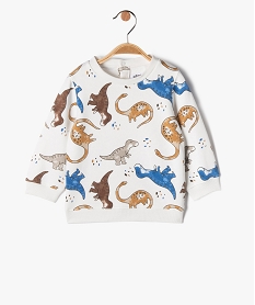 GEMO Sweat bébé garçon imprimé dinosaures Beige