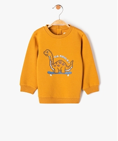 GEMO Sweat bébé garçon imprimé dinosaures marron vif