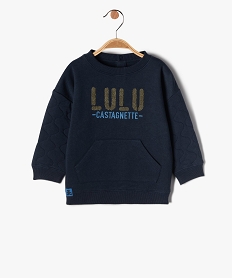 sweat bebe garcon en molleton - lulucastagnette bleu sweatsI707501_1