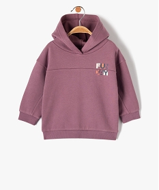 sweat bebe garcon a capuche en molleton douillet violet sweatsI707801_1