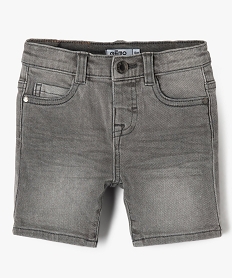 GEMO Short bébé garçon en jean délavé Gris