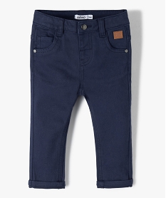 GEMO Pantalon slim en toile extensible bébé garçon navy