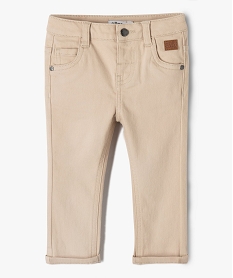 GEMO Pantalon slim en toile extensible bébé garçon beige standard
