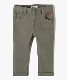GEMO Pantalon slim en toile extensible bébé garçon kaki standard