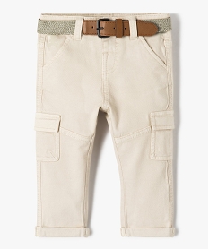 pantalon bebe garcon cargo avec ceinture chinee - lulucastagnette beigeI709801_1