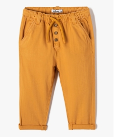 pantalon en denim colore bebe garcon orangeI710001_1