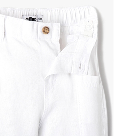 pantalon bebe garcon elegant en lin blancI710201_2