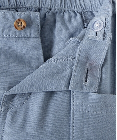 pantalon bebe garcon elegant en lin bleu pantalonsI710301_2