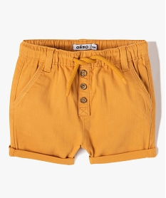 GEMO Short bébé garçon en denim coloré marron vif