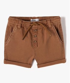 GEMO Short bébé garçon en denim coloré marron standard