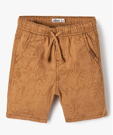 bermuda en toile a taille elastiquee bebe garcon brun shortsI711501_1