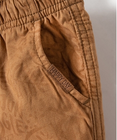 bermuda en toile a taille elastiquee bebe garcon brun shortsI711501_2