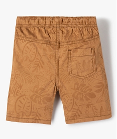 bermuda en toile a taille elastiquee bebe garcon brun shortsI711501_3