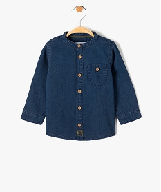 GEMO Chemise bébé garçon à manches longues à col mao - LuluCastagnette Bleu