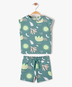 ensemble bebe garcon 2 pieces   short debardeur imprime vert shortsI713601_1