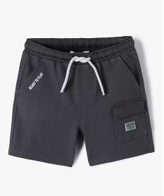 GEMO Short bébé garçon en maille avec poche latérale Gris