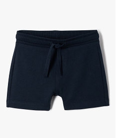 GEMO Short en maille avec ceinture bord-côte bébé garçon Bleu