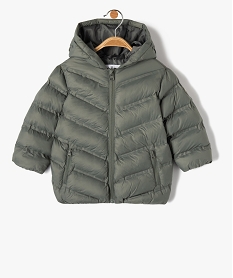 blouson bebe garcon a capuche matelassage epais vertI717401_1