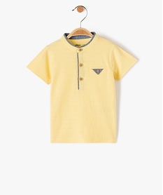 GEMO Polo bébé garçon à col mao jaune standard