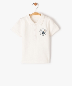 GEMO Polo bébé garçon à manches courtes en maille piquée - LuluCastagnette blanc chine