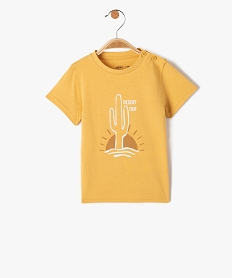 GEMO Tee-shirt bébé garçon à manches courtes et message humoristique jaune standard