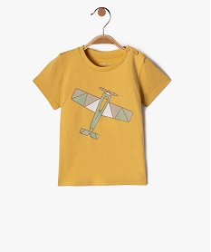 GEMO Tee-shirt bébé garçon à manches courtes et motif Jaune