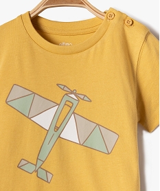 tee-shirt bebe garcon a manches courtes et motif jaune tee-shirts manches courtesI720001_2