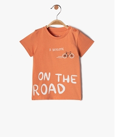GEMO Tee-shirt bébé garçon à manches courtes et motif orange standard