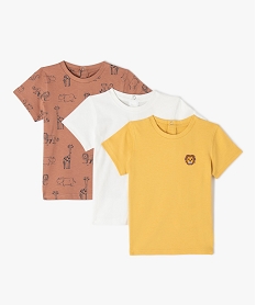 GEMO Tee-shirt bébé garçon à manches courtes (lot de 3) Jaune