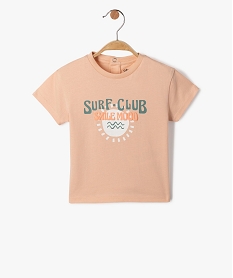 GEMO Tee-shirt bébé garçon imprimé à manches courtes orange standard