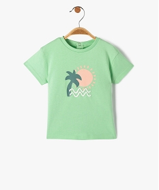 GEMO Tee-shirt bébé garçon imprimé à manches courtes Vert