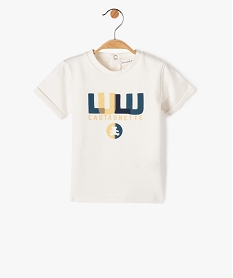 GEMO Tee-shirt bébé garçon imprimé avec manches courtes à revers - LuluCastagnette Beige