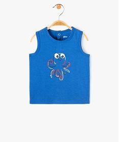 GEMO Débardeur en coton avec broderie bébé garçon bleu standard