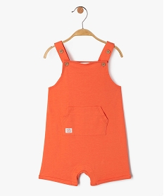 GEMO Salopette courte bébé garçon en jersey de coton rouge standard