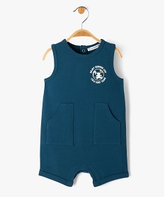 GEMO Combishort bébé garçon en maille piquée - LuluCastagnette bleu standard